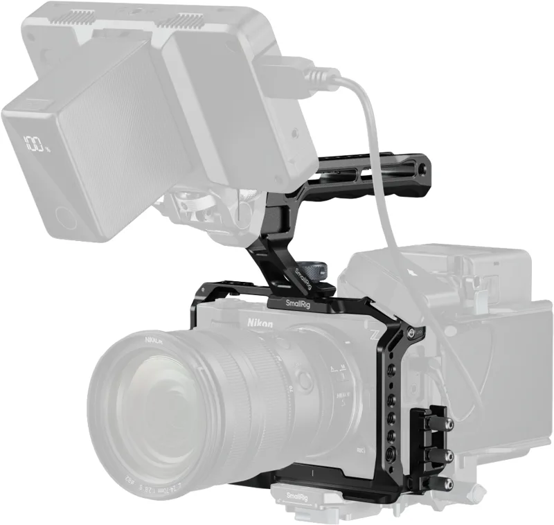 SmallRig Kit cage Nikon ZR 5647, maner superior, Arca-Swiss, clema cablu 
