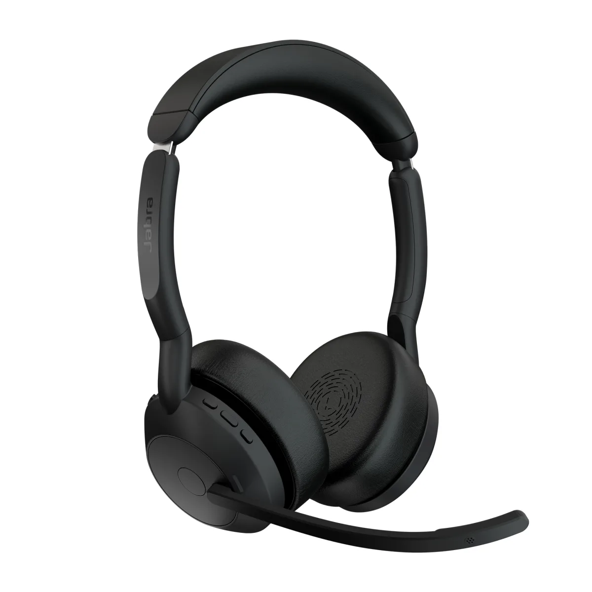Jabra Casca EVOLVE2 55 UC fara fir, Stand incarcare inclus, Binaural, On-Ear, USB-A angle
