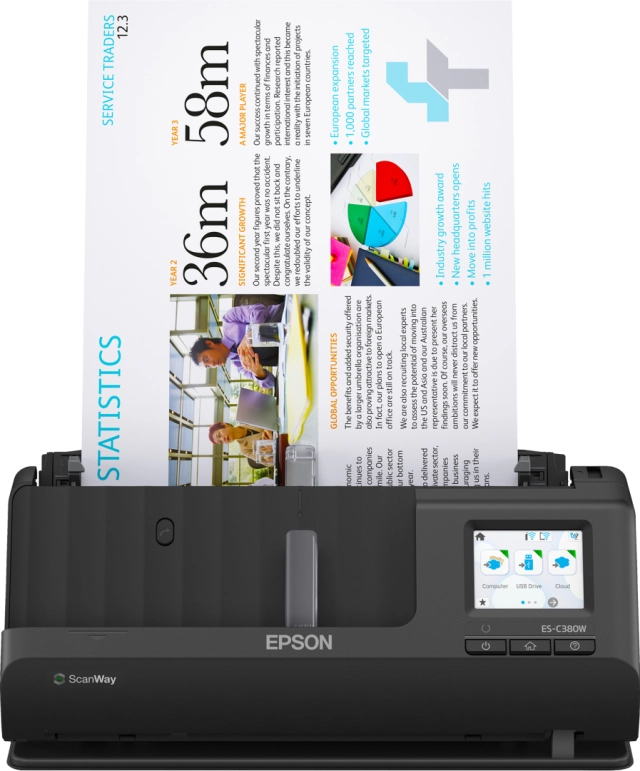 Epson Scanner ES-C380W A4 Compact Network Sheetfed Scanner lifestyle