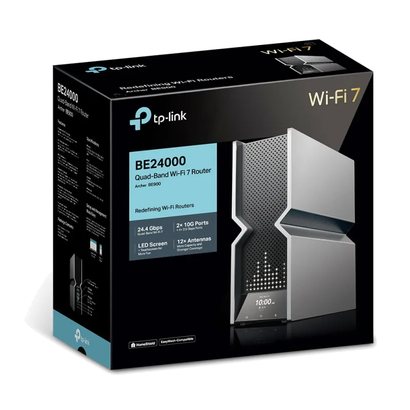 TP-Link Archer BE900 BE24000 Quad-Band Wi-Fi 7 Router 