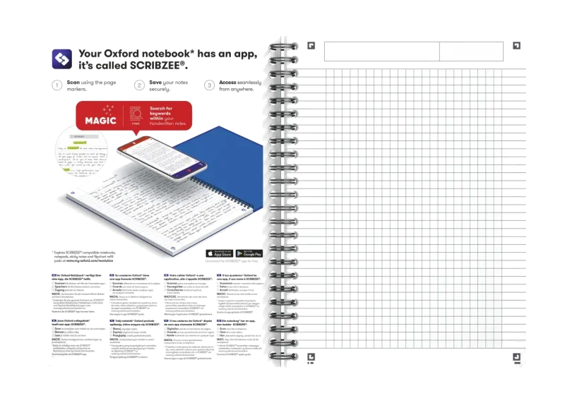 Oxford Caiet A5 matematica spirala 90 file 90g Office Essentials 