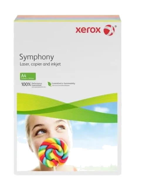 Xerox Hartie colorata A4 80g/mp mix 5 culori pale, 250 coli