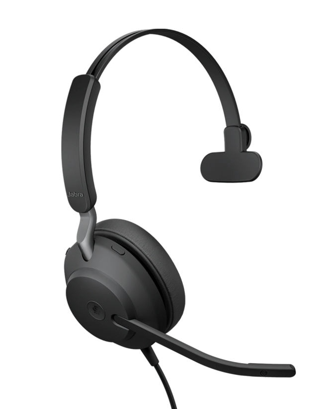 Jabra Evolve2 40 SE MS cu fir, Monoaural, On-Ear, conectare USB-A