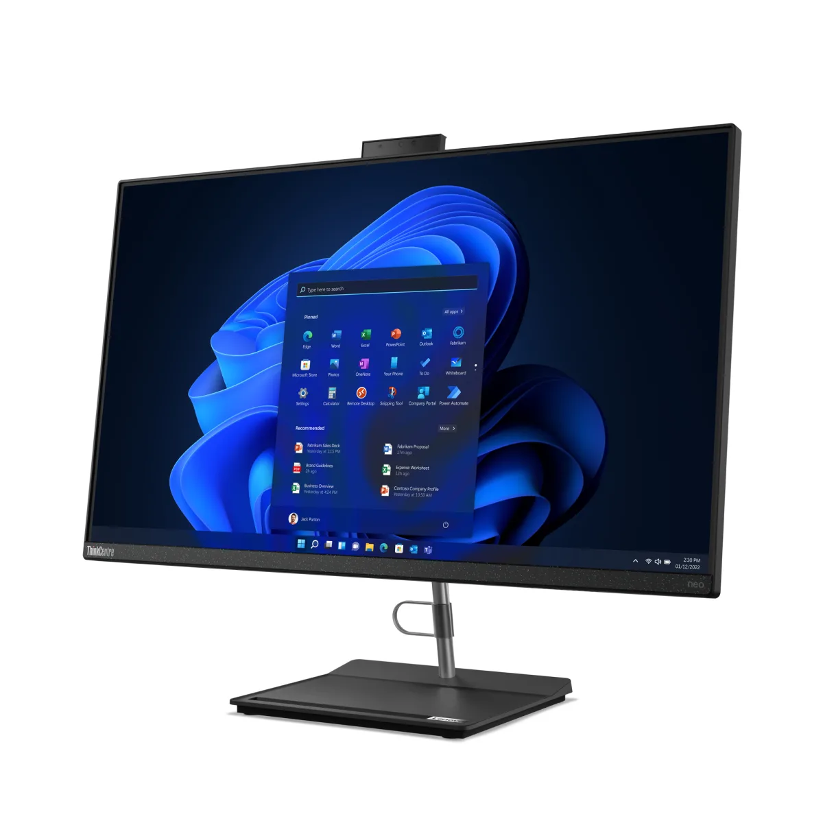 Lenovo ThinkCentre neo 30a 27 AiO i7-13620H 16GB 1TB No OS angle