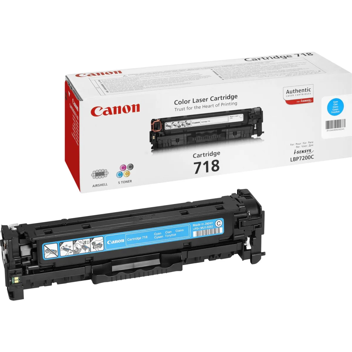 Canon CRG718C Cartus toner cyan pt. LBP-7200CDN,LBP-7660Cdn, MF8350C, 2900 pg
