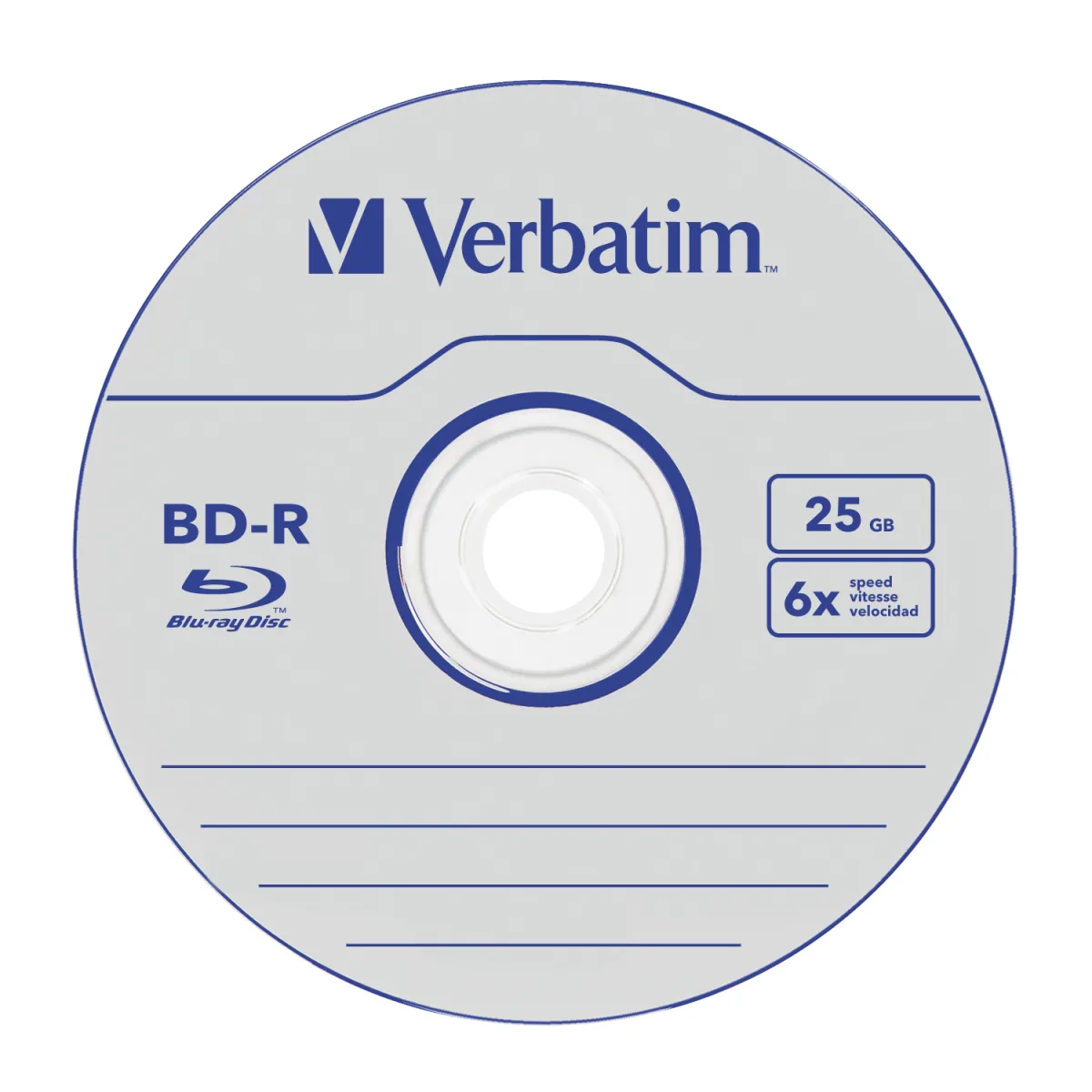 Verbatim BD-R SL 6x 25GB, disc Blu-Ray Jewel Case angle