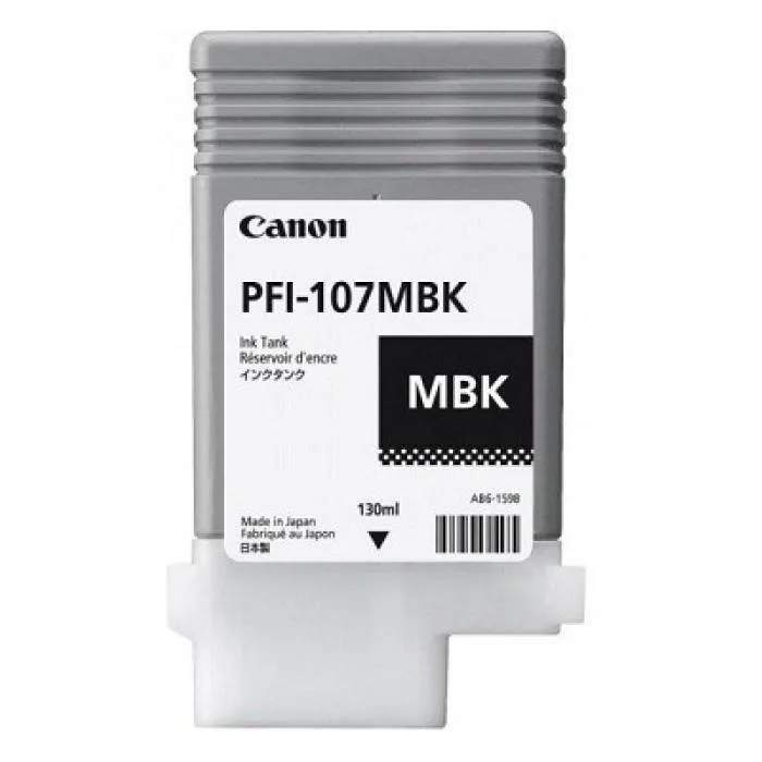 Canon PFI-107MB Cartus cerneala pe baza de pigment, Matte Black, 130ml