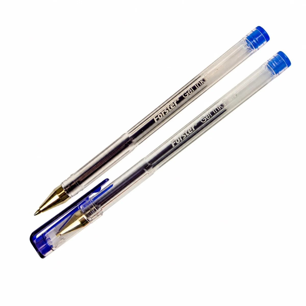 Forster Pix cu gel 0.7 mm, albastru, corp transparent