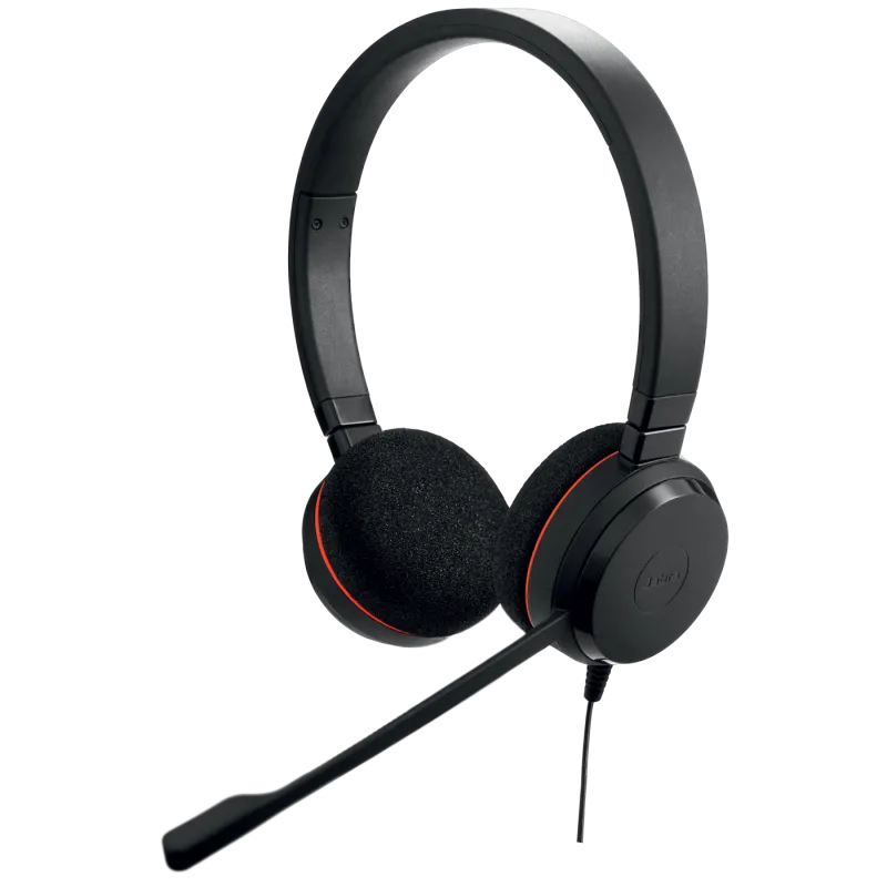 Jabra Casca EVOLVE 20 MS cu fir, Binaural, On-Ear, conectare USB-C/USB-A