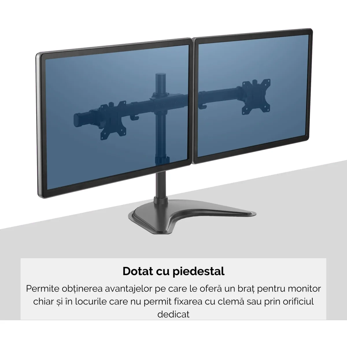 Fellowes Professional Series Freestanding Dual Horizontal Monitor Arm 