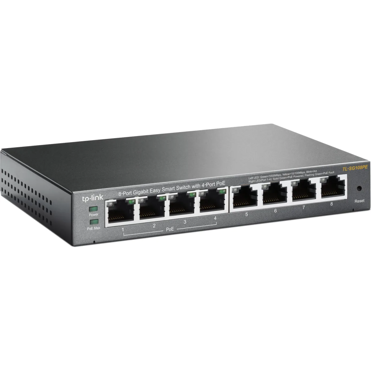 TP-Link SWITCH PoE 8 porturi Gigabit (4 PoE+), Easy Smart 