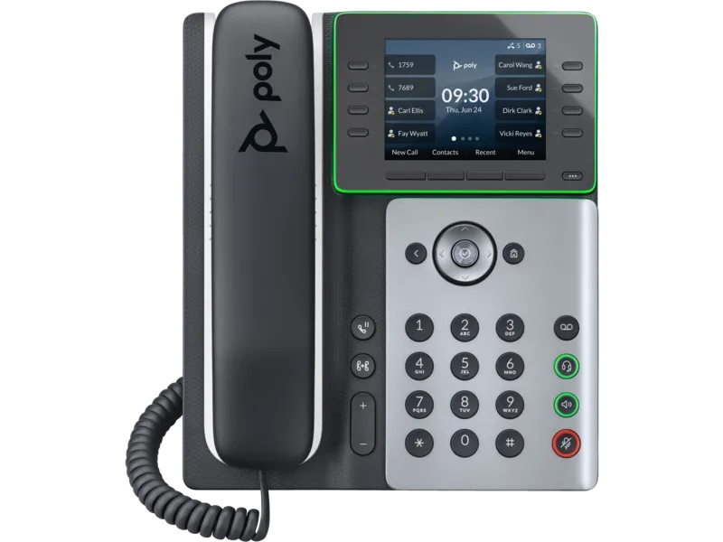 HP Poly Edge E320 IP Phone and PoE-enabled 