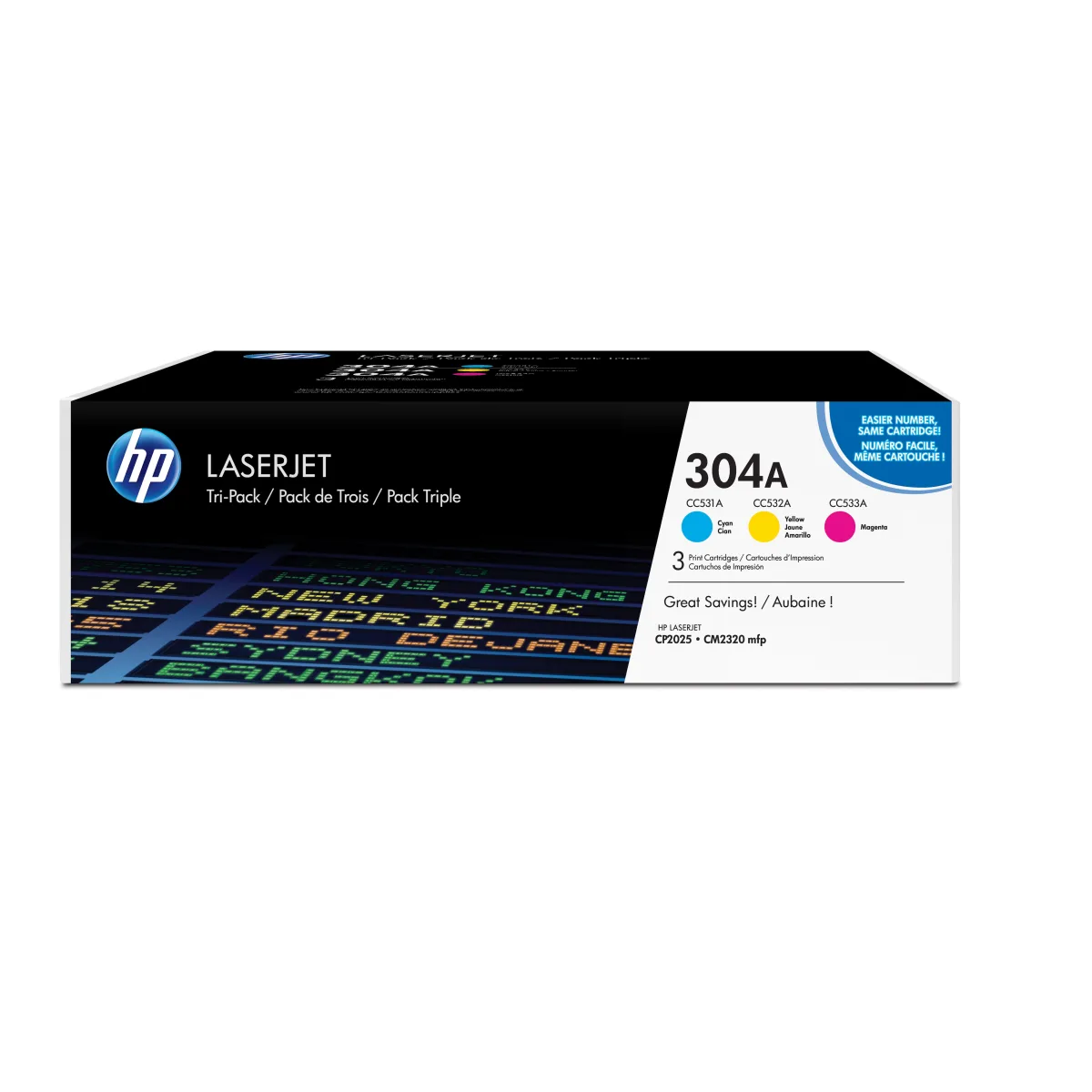 HP Multipack 304A CF372AM C M Y 3x2800 pag
