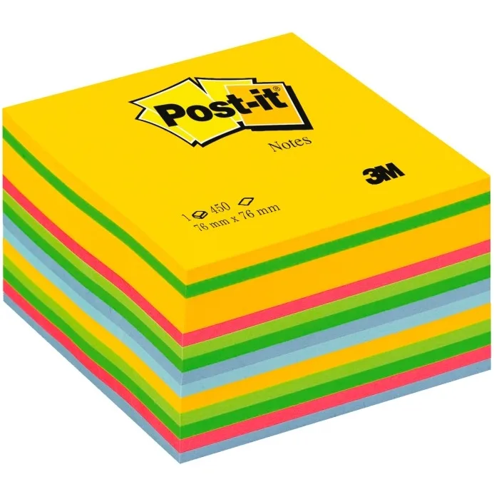 3M Cub notes adeziv Post-it Ultra 76x76mm 450 file culori briliant