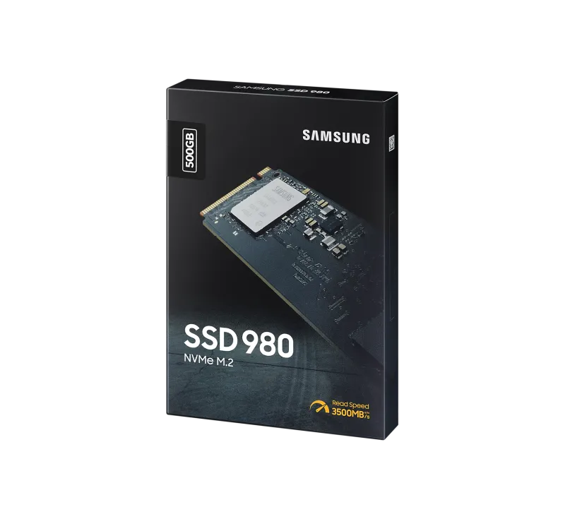Samsung 980 SSD 500GB NVMe M.2 2280 PCI-E, R/W speed:3100/2600 MB/s 