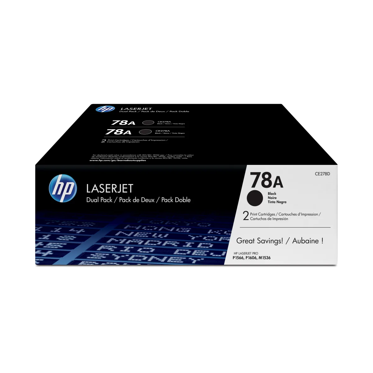 HP CE278AD Set 2 cartuse toner negru No.78A pt. LaserJet P1566, P1606,M1536dnf
