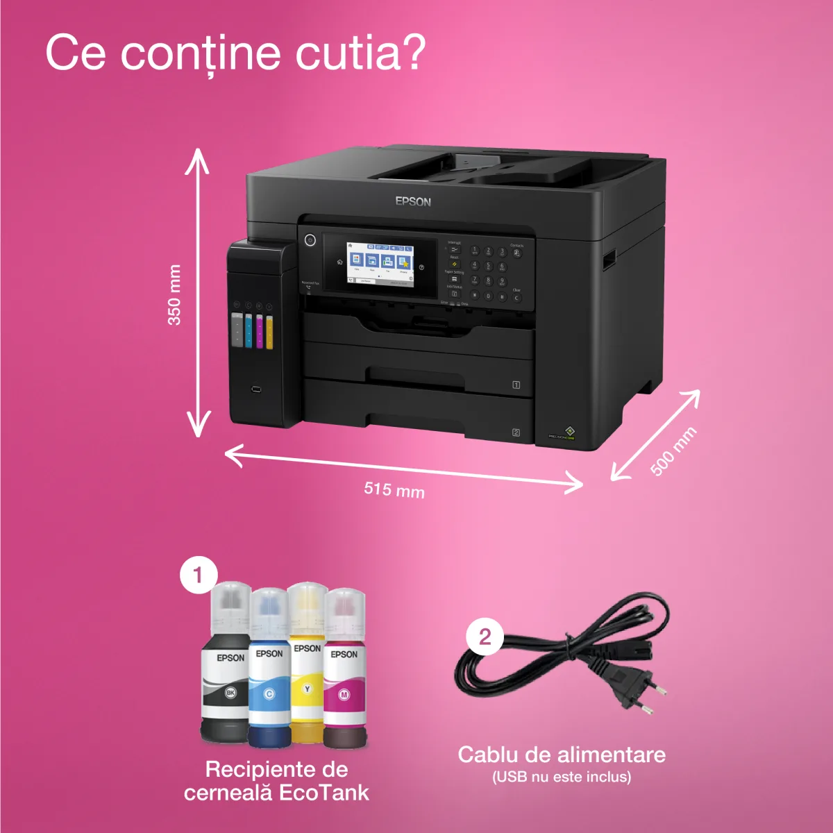 Epson EcoTank L15150 multifunctional CISS A3+ fax C11CH72402 angle
