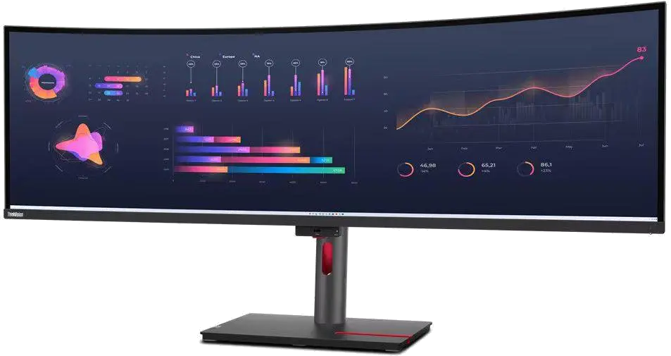 Lenovo ThinkVision P49w-30 monitor curbat 49 inch IPS DQHD Thunderbolt 4 
