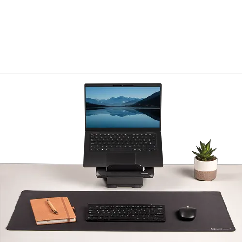 Fellowes Desk mat protectie birou 80x40 Microban negru 
