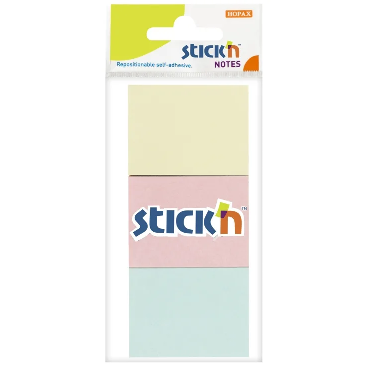 Hopax Notes adeziv 38x51mm set 3x100 file culori pastel