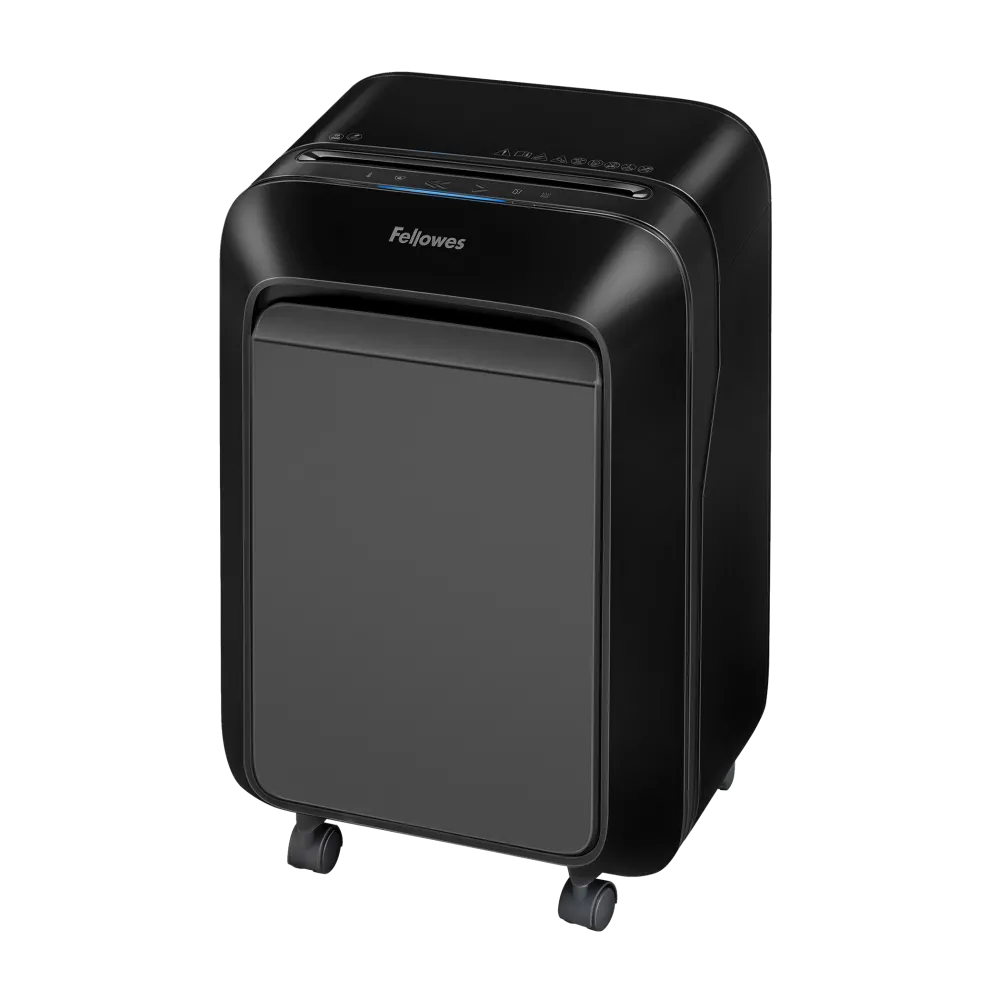 Fellowes Distrugator documente LX211 negru, 15 coli, microparticule 2x12 mm, P-5, cos 23L