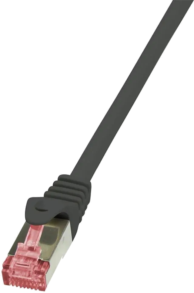 LogiLink Patch Cord S/FTP Cat6, LSZH, cupru, AWG27, dublu ecranat, 0.5m, negru
