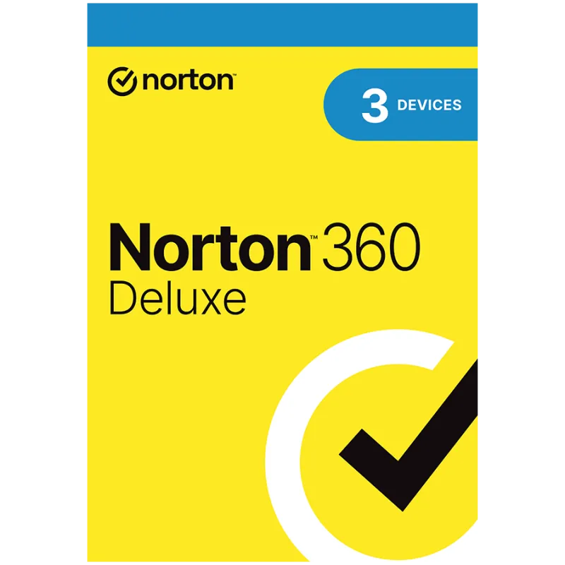 Norton 360 Deluxe licenta antivirus 3 dispozitive, 1 an, ESD