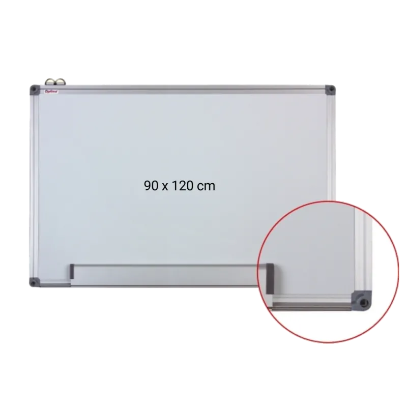 Optima Whiteboard magnetic 90x120 cm cu rama aluminiu