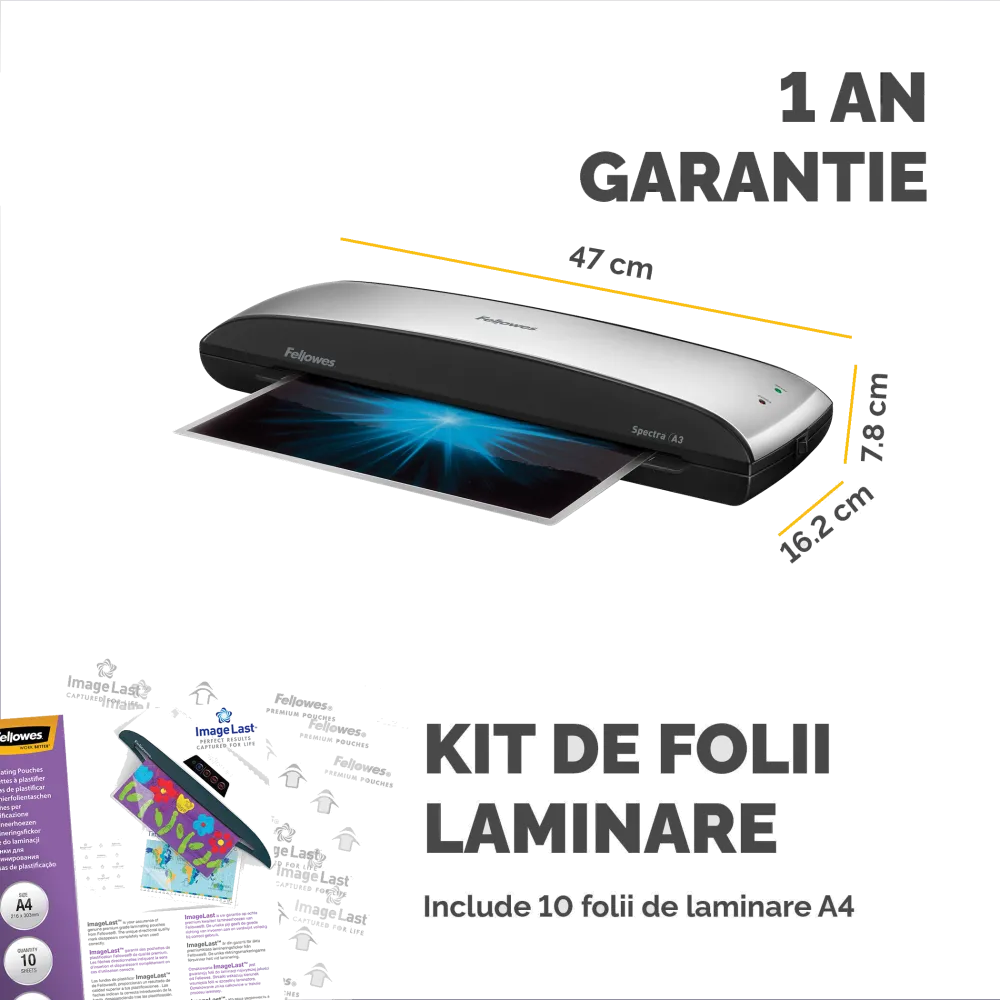 Fellowes Laminator A3 Spectra 125mic 320mm 300mm/min 2role 