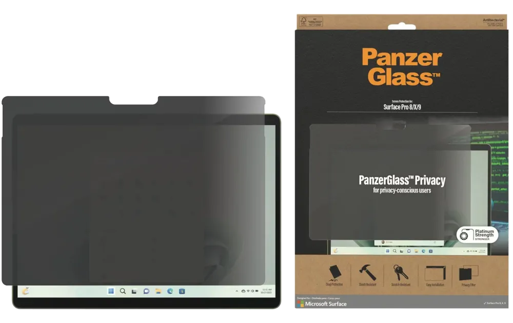 PanzerGlass Privacy Filter for Microsoft Surface Pro X/ Pro 8/ Pro 9/Pro 10