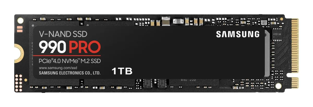 Samsung 990 PRO SSD 1TB, NVMe 2.0 M.2 2280 PCIe Gen 4.0 x 4, R/W speed:7450/6900 MB/s