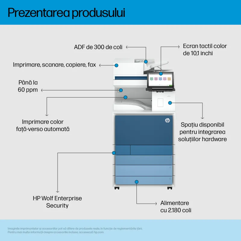 HP Multifunctional color laser A3 4 in 1 Flow 8801z 