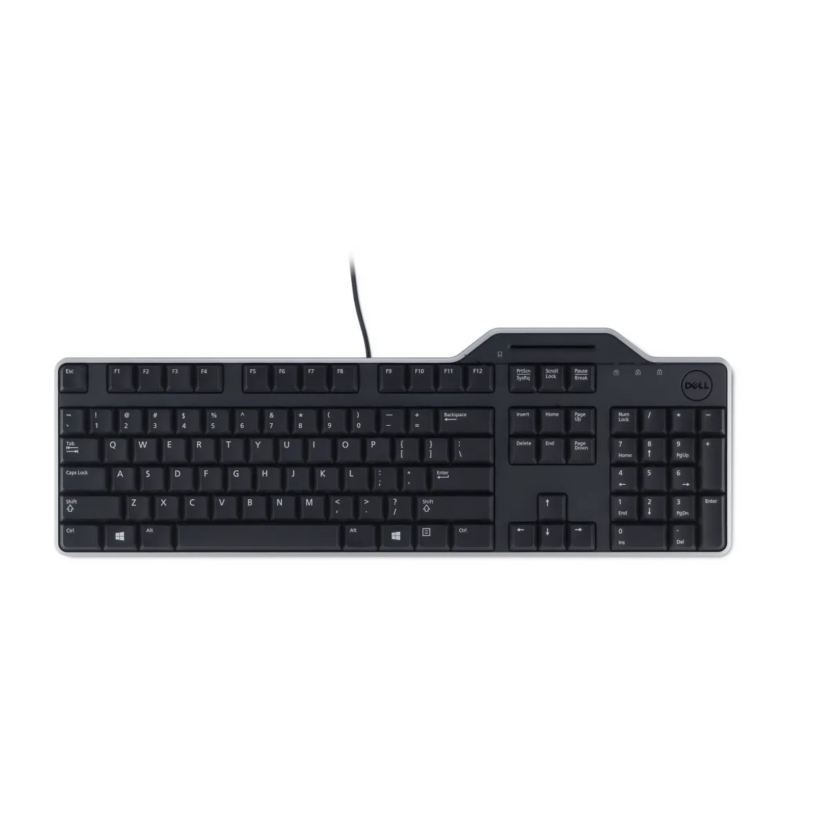 Dell Tastatura US/European (QWERTY) KB-813 Smartcard Reader USB angle