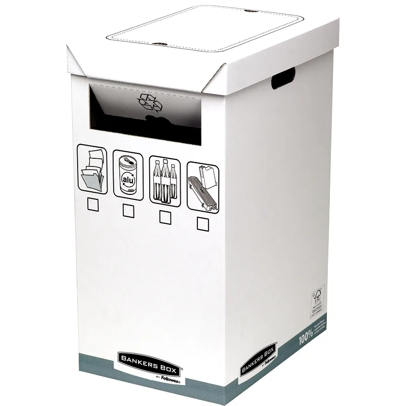 Fellowes Cos reciclare selectiva carton 90L cu capac