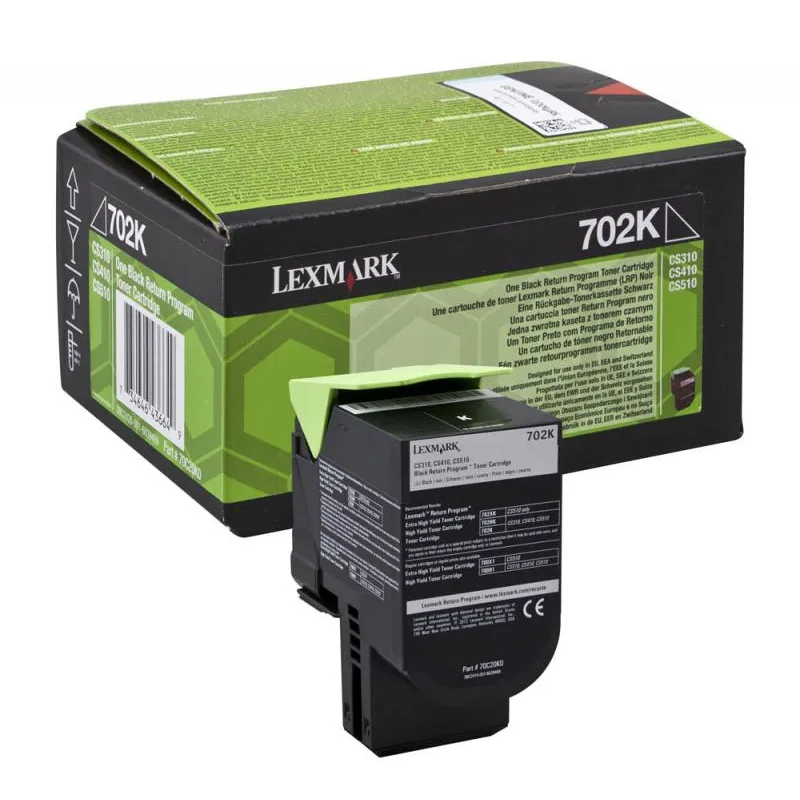 Lexmark 70C20K0 Cartus toner negru, ORIGINAL, Return Program, Standard Capacity, 1k