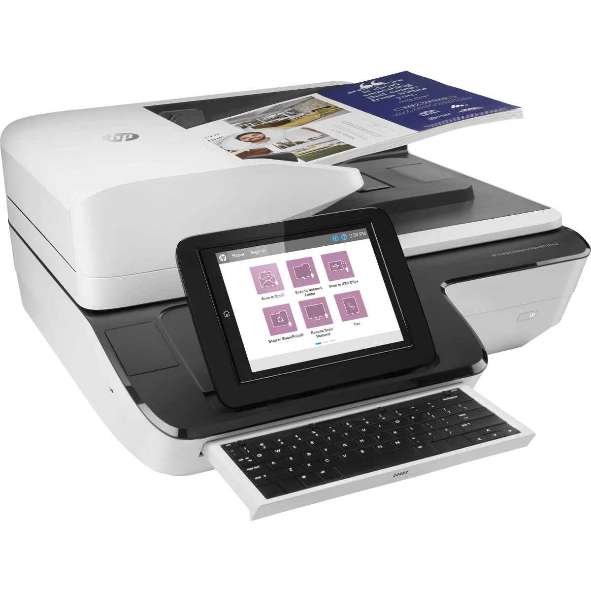 HP ScanJet Enterprise Flow N9120 fn2 scanner A3 angle
