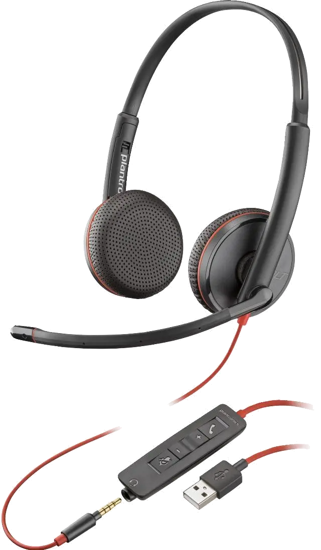 HP Poly Casca Blackwire C3225 cu fir, Binaural, On-Ear, conectare Jack 3.5mm