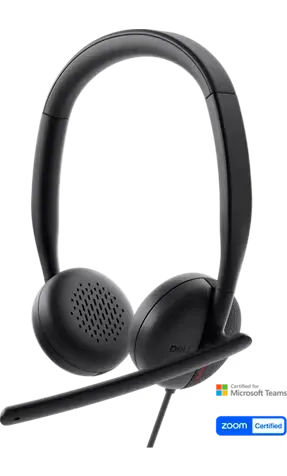 Dell Casca WH3024, cu fir, Binaural, On-Ear, conectare USB-C