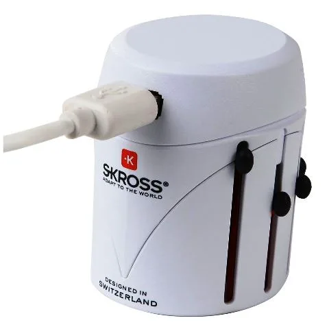 Skross Adaptor priza universal fara impamintare - USB