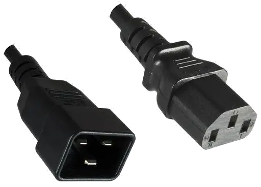MicroConnect Prelungitor alimentare C13 la C20 1m negru