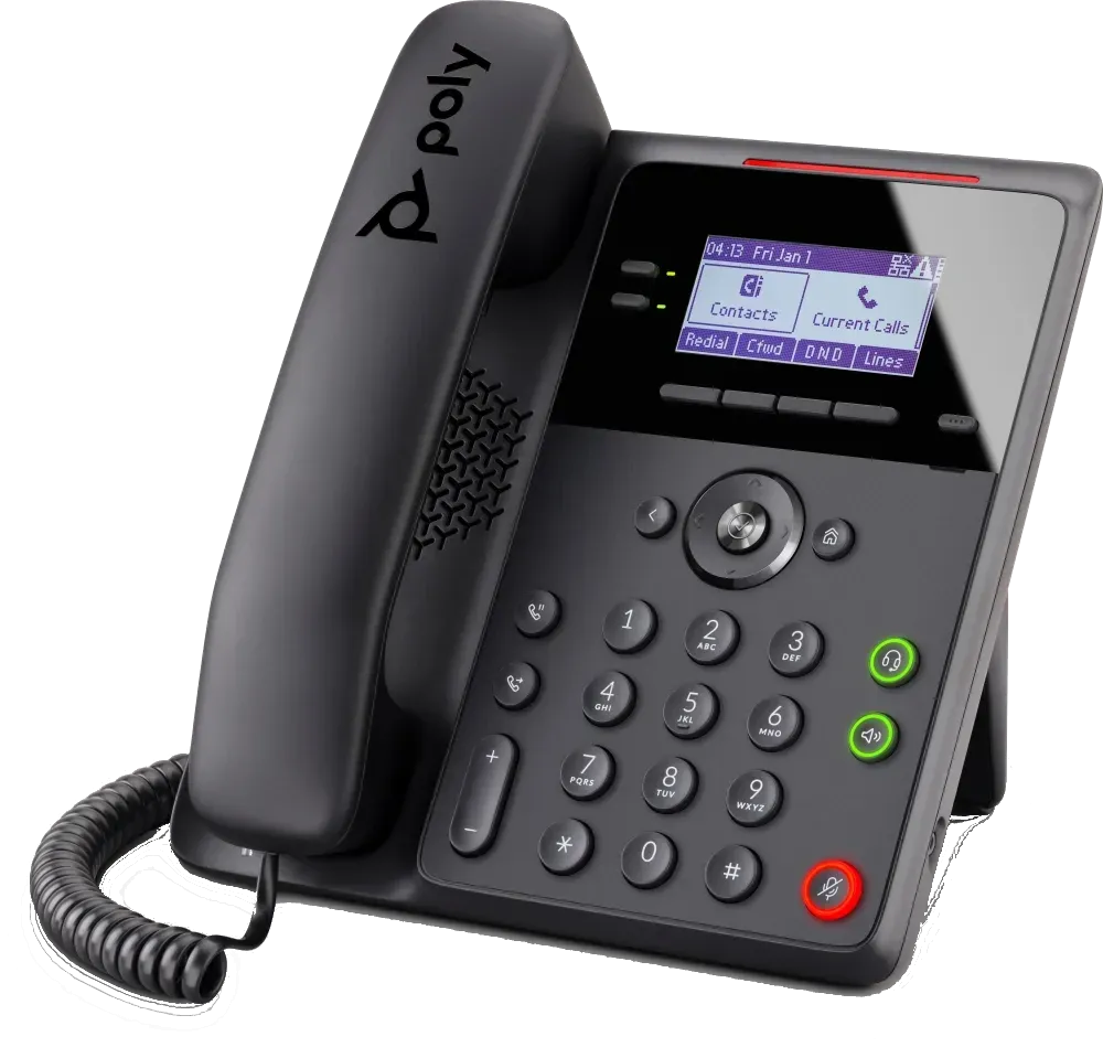 HP Poly Edge B30 IP Phone and PoE-enabled 