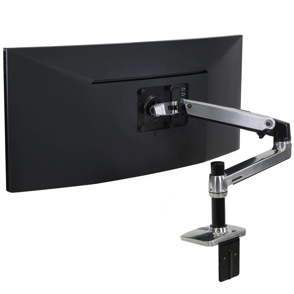 Ergotron Brat monitor pt. birou LX Desk Mount LCD arm, aluminiu polisat 