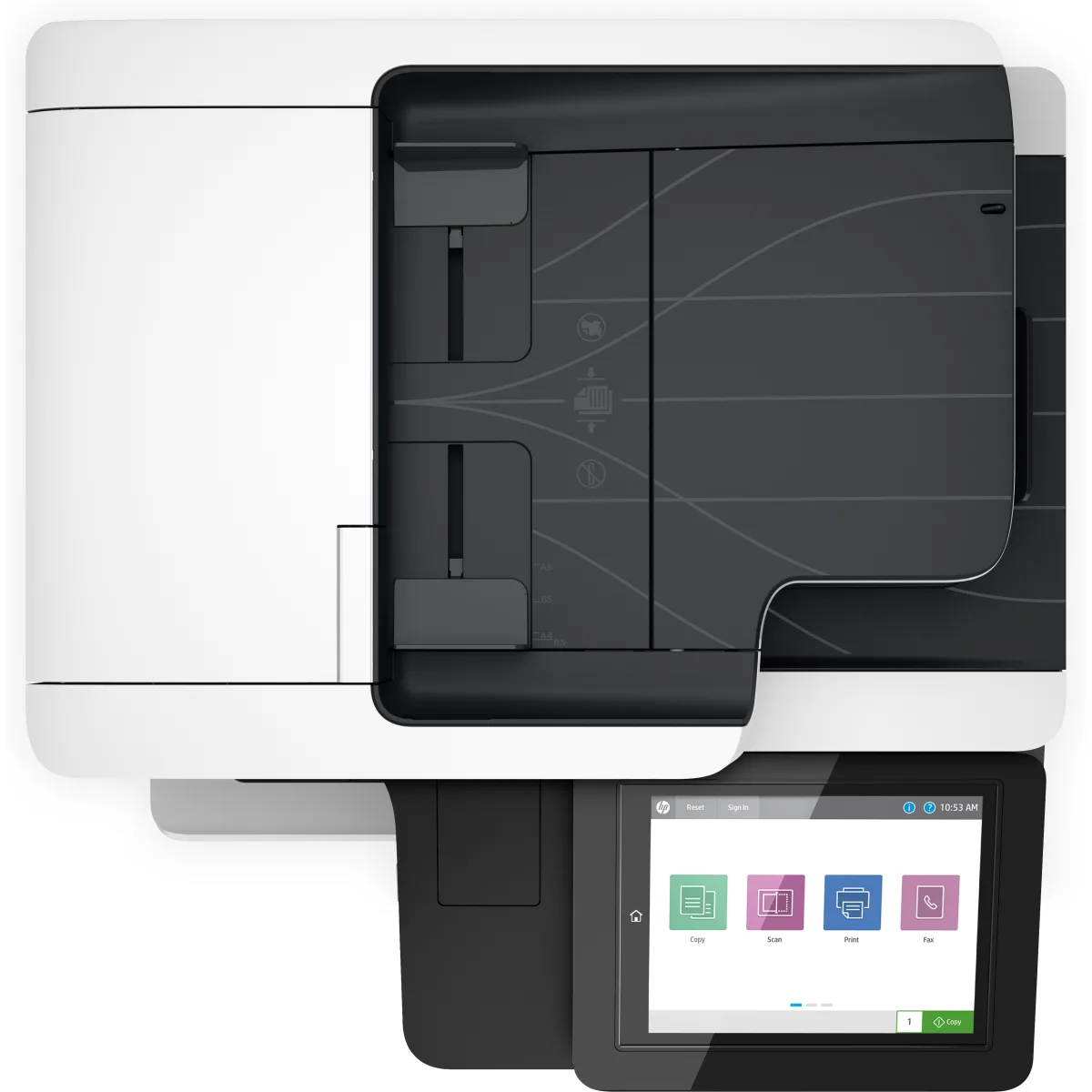 HP LaserJet Enterprise M528f multifunctional mono fax (1PV65A) angle
