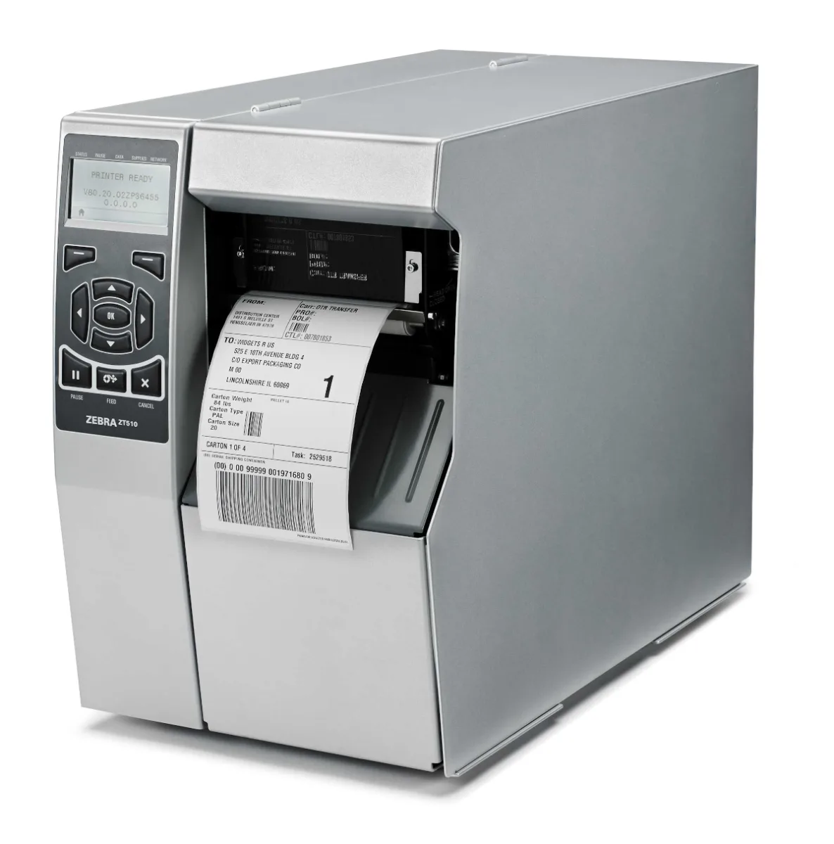 Zebra Imprimanta etichete ZT510 203 dpi serial USB Gigabit Ethernet cu Rewind Peel