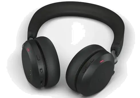 Jabra Casca EVOLVE2 75 MS fara fir, Binaural, On-Ear, USB-A via Link 380a, Black 