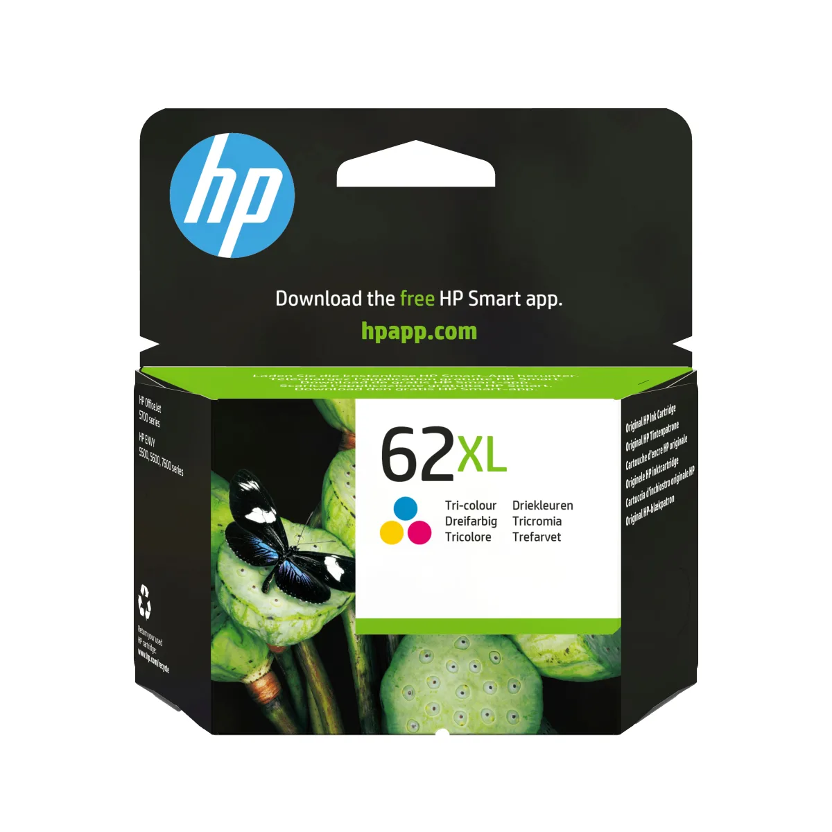 HP C2P07AE Cartus cerneala No. 62XL high yield tri-color original, 0.415k