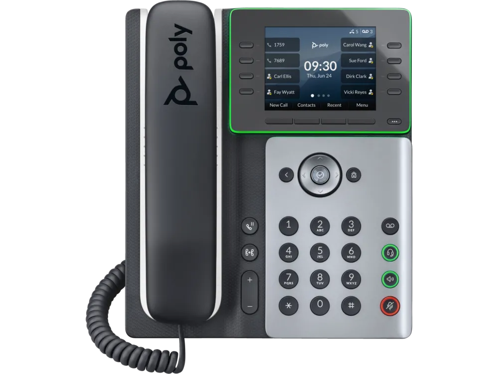 HP Poly Edge E350 IP Phone and PoE-enabled
