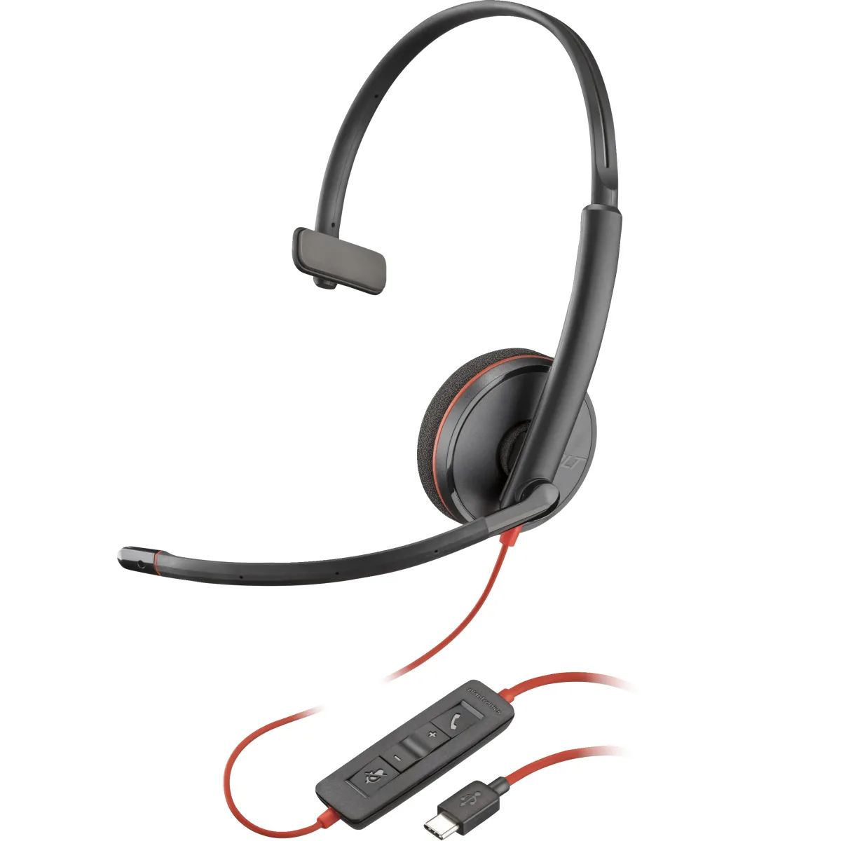 HP Poly Casca Blackwire 3210 cu fir, Monoaural, On-Ear, conectare USB-C/USB-A