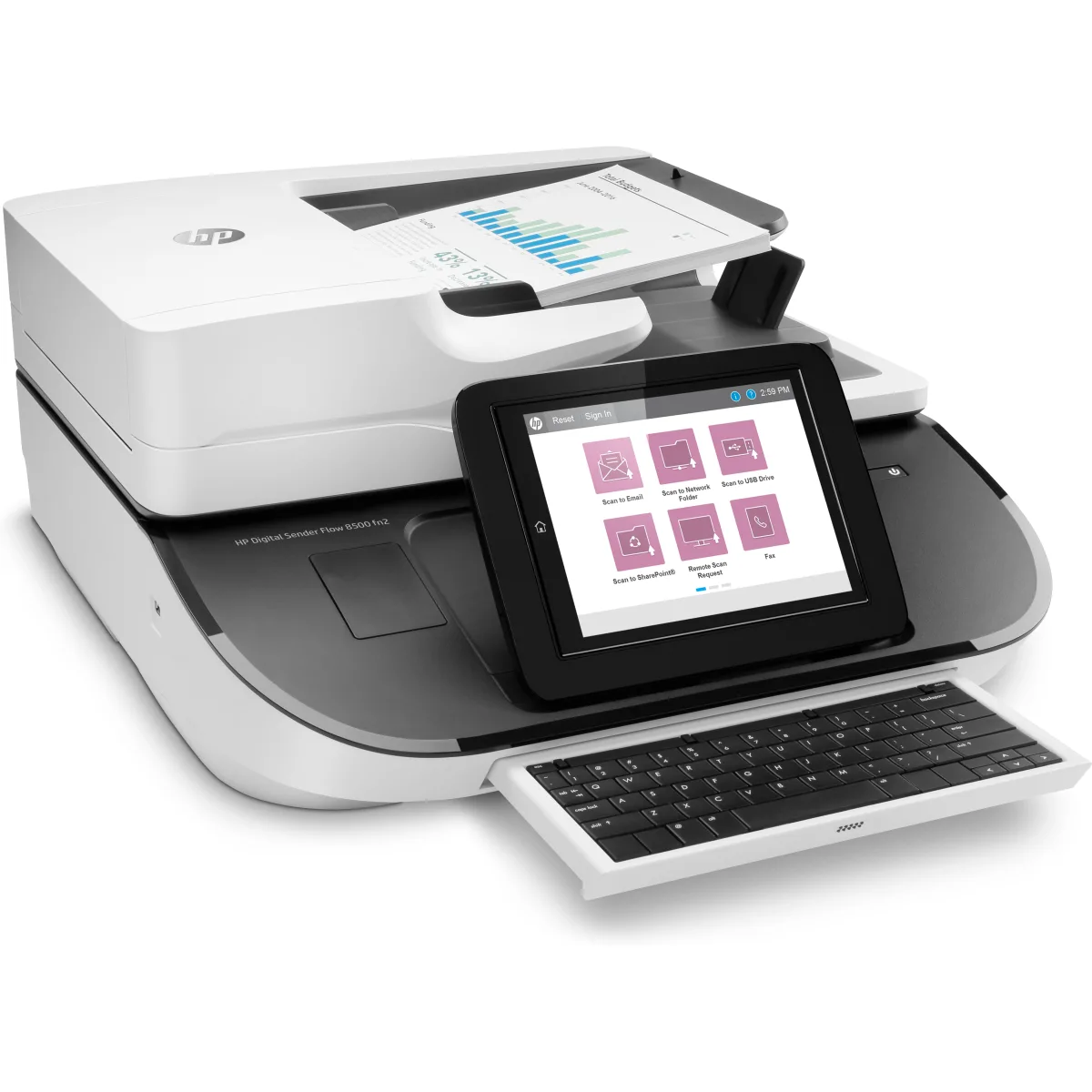 HP Digital Sender Flow 8500 fn2 statie scanare OCR angle