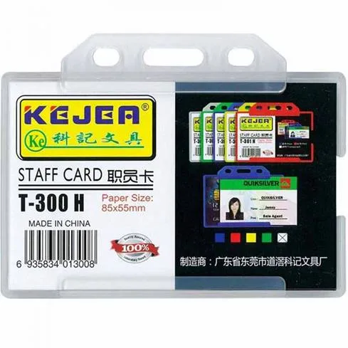 Economy Suport orizontal ID card rigid 85x55mm transparent